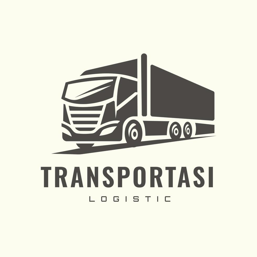 Logistic Logo Design with Modern Truck Icon Ideal for Freight, Shipping, and Delivery Services Branding vector