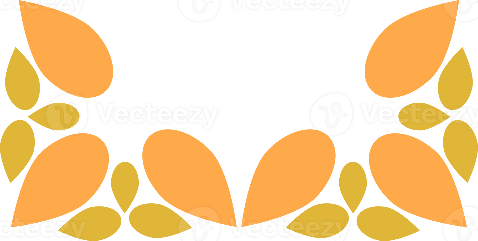 flower petal frame decoration png