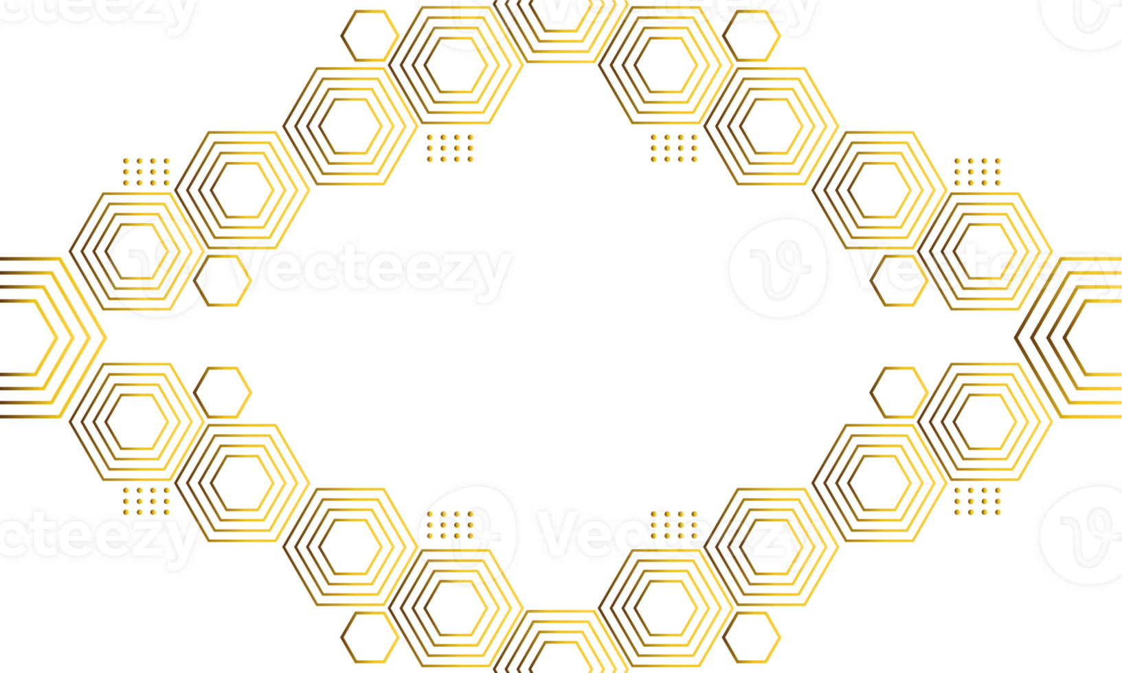 luxury golden geometry pattern element png