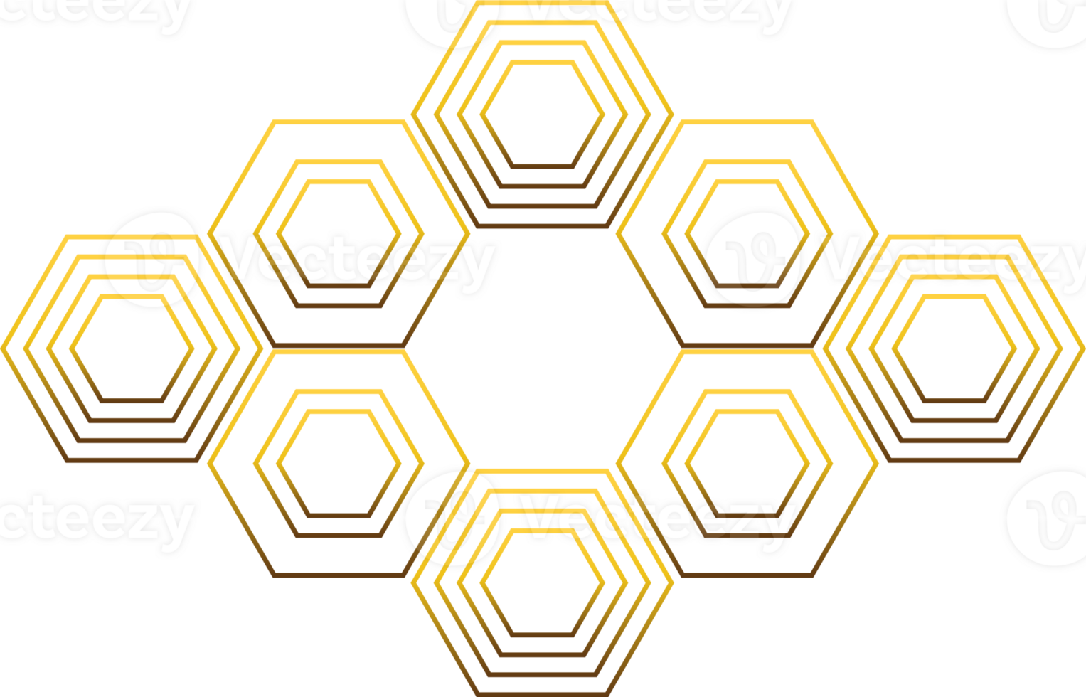 luxury golden geometry pattern element png