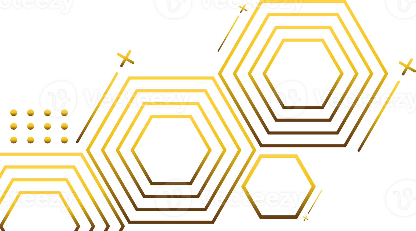 luxury golden geometry pattern element png