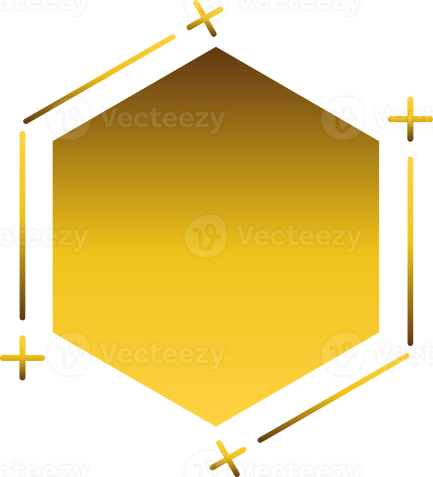 luxury golden geometry pattern element png