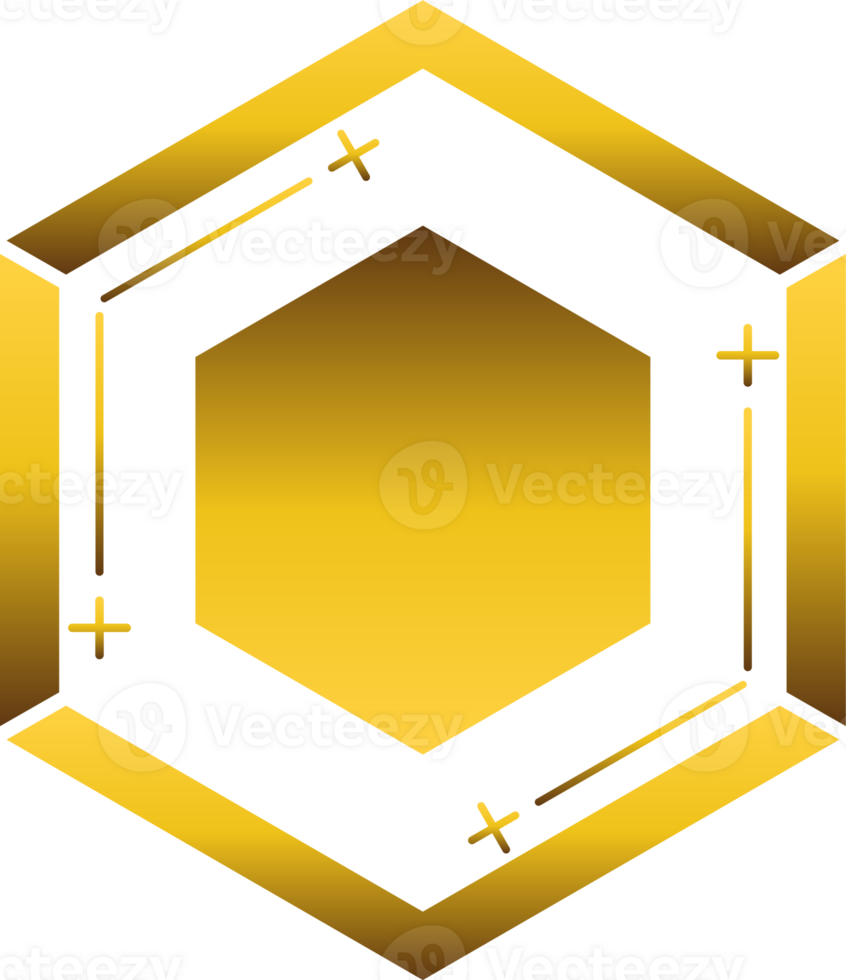 luxury golden geometry pattern element png
