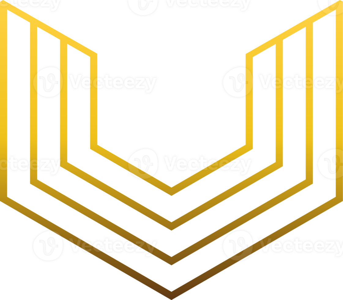luxury golden geometry pattern element png