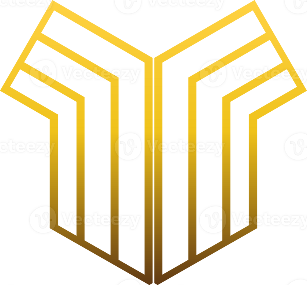 luxury golden geometry pattern element png