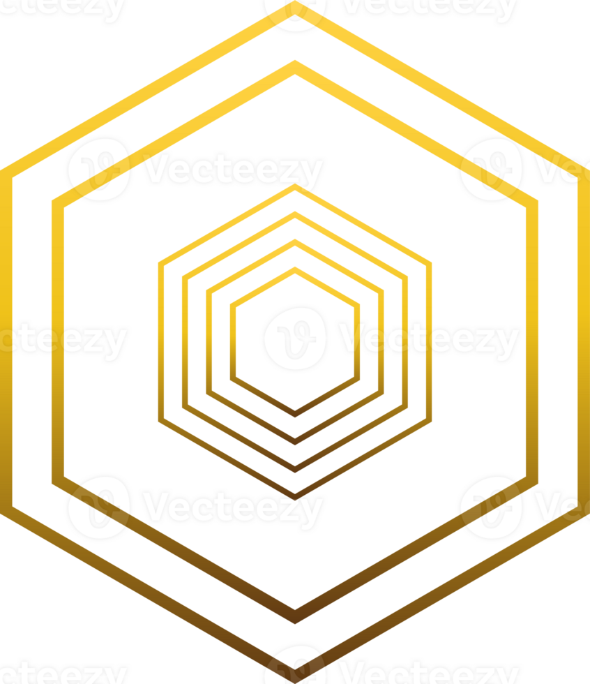 luxury golden geometry pattern element png