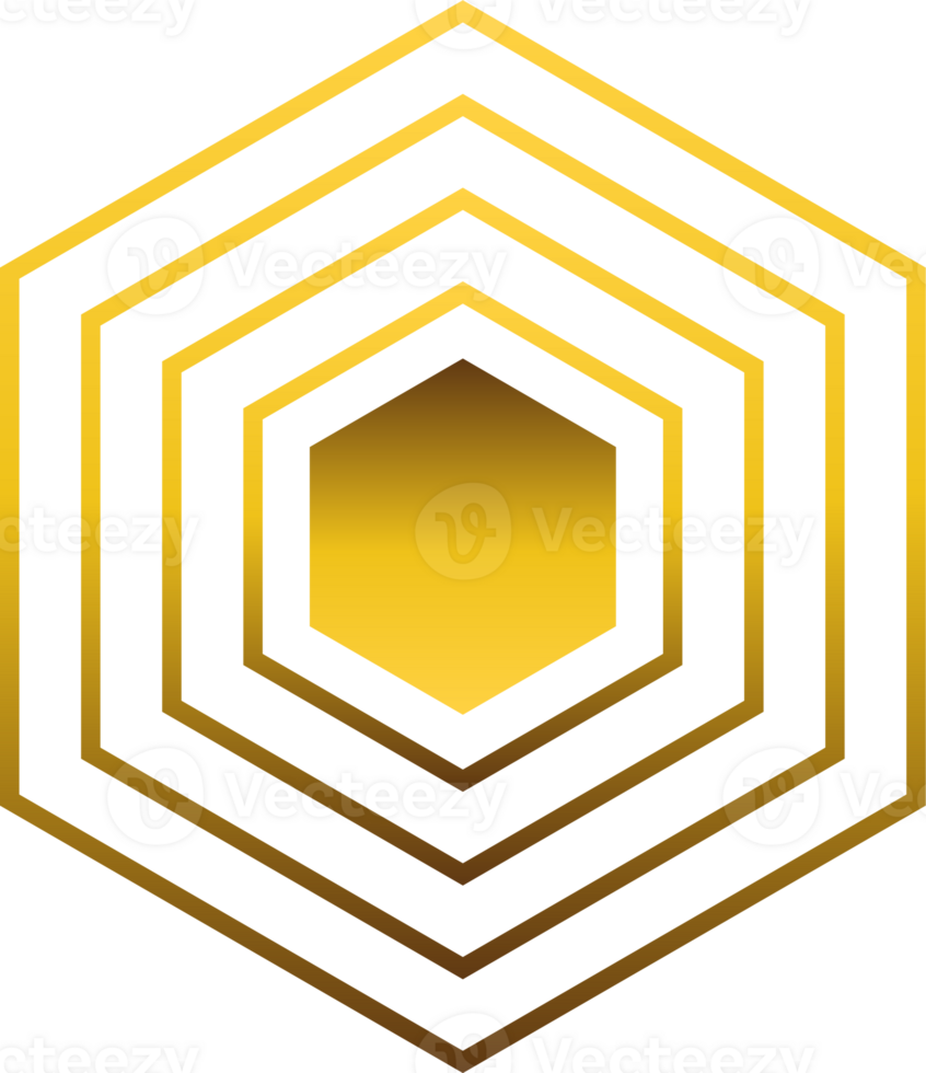 luxury golden geometry pattern element png