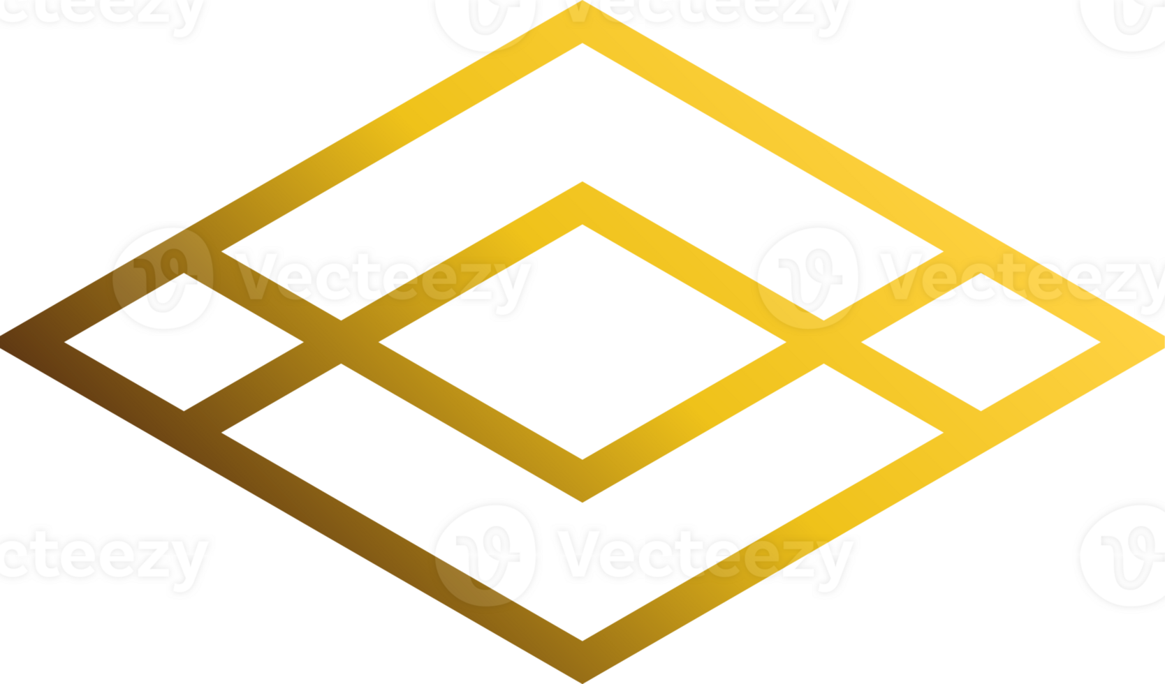 luxury golden geometry pattern element png