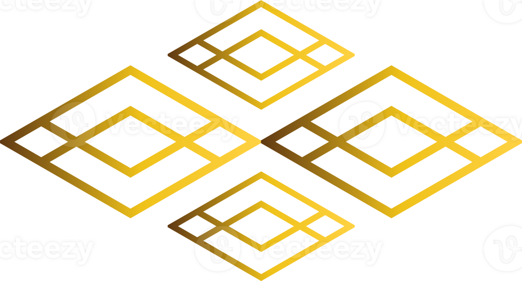 luxury golden geometry pattern element png
