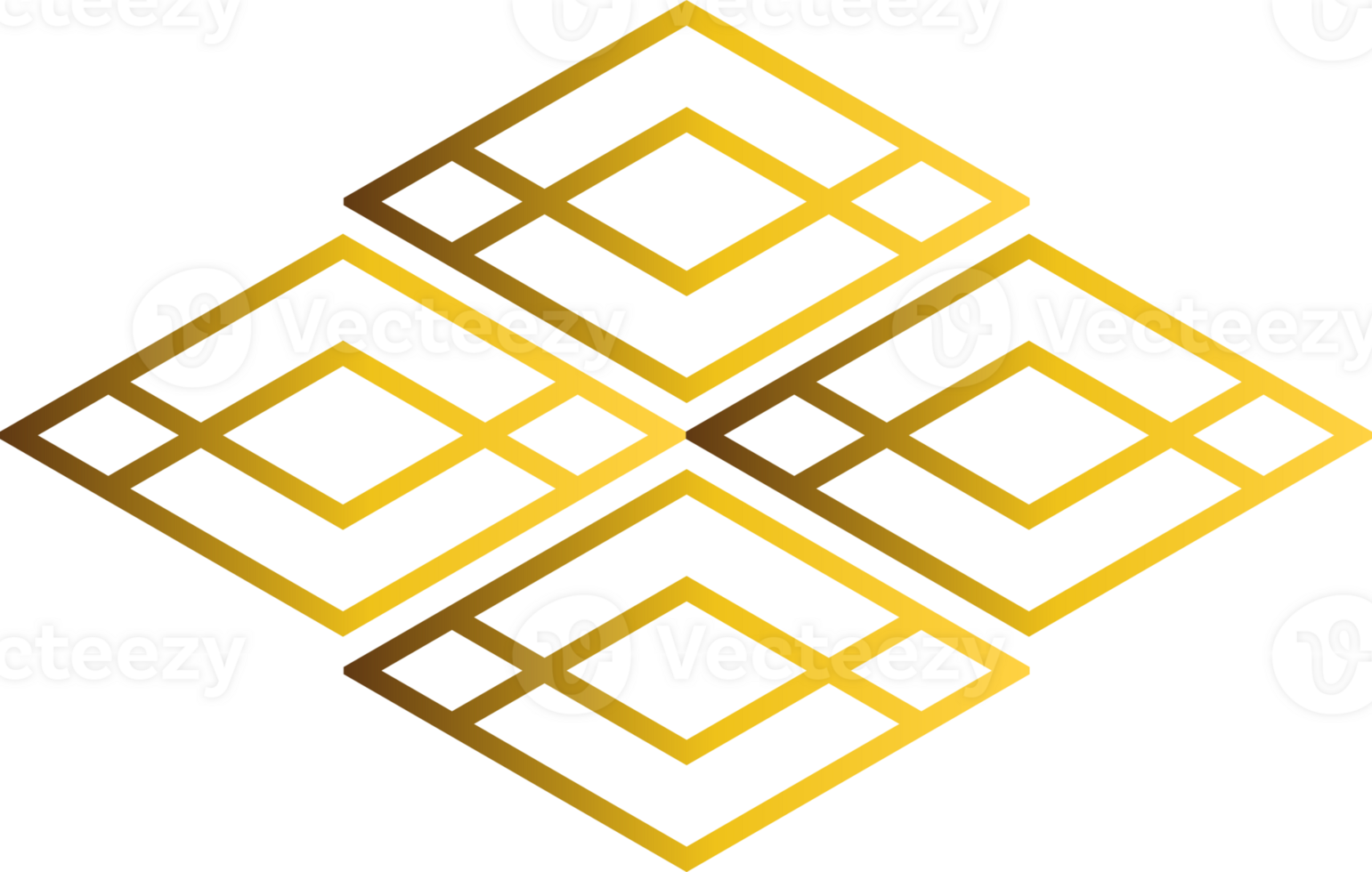 luxury golden geometry pattern element png