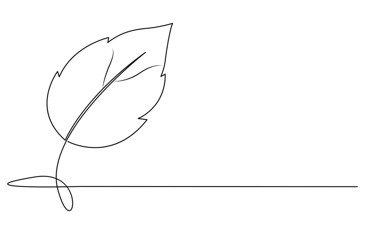 Leaf continuous one line drawing.1 vector