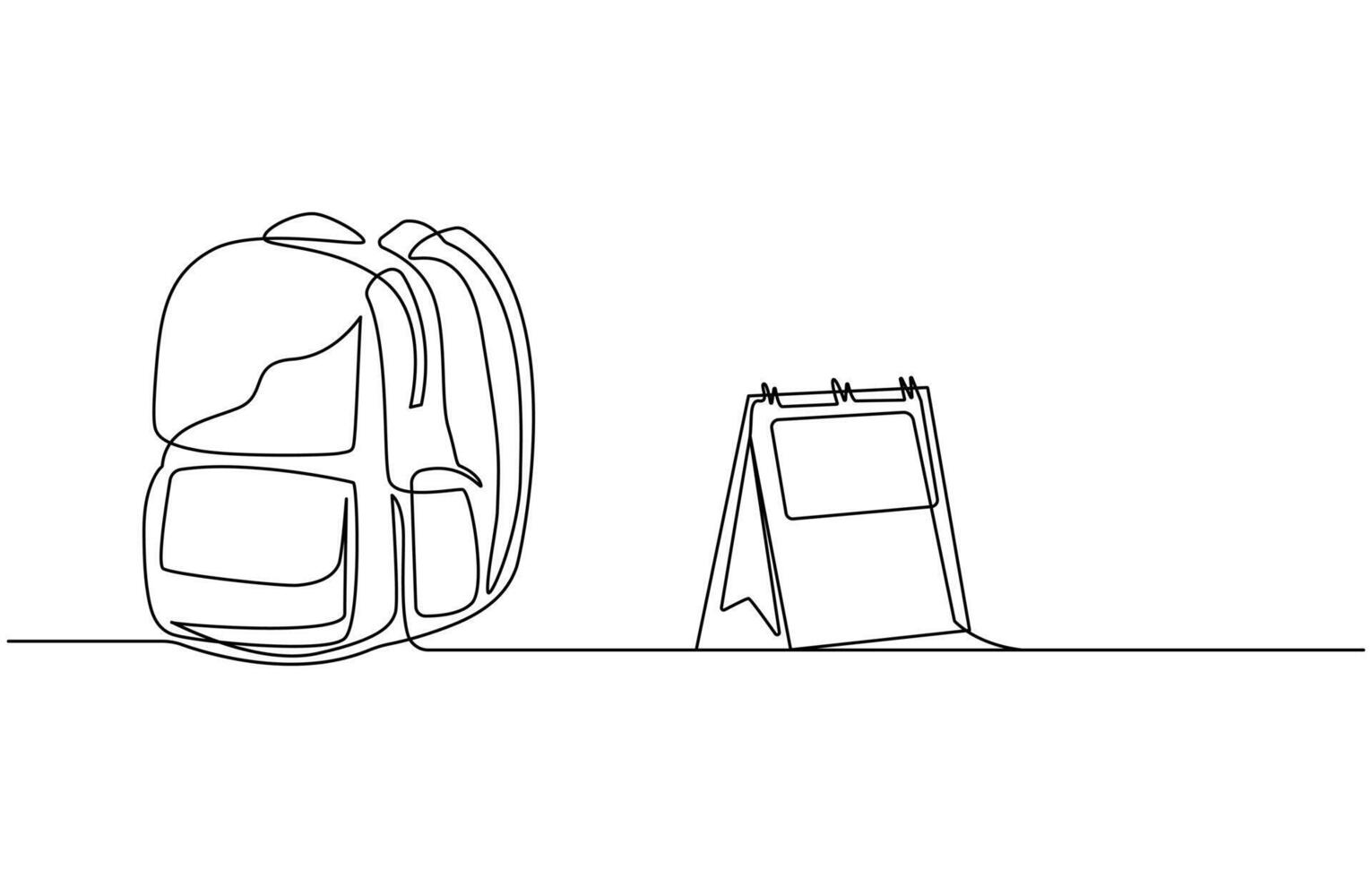School bag for kindergarten student. Back to school, education concept. illustration vector