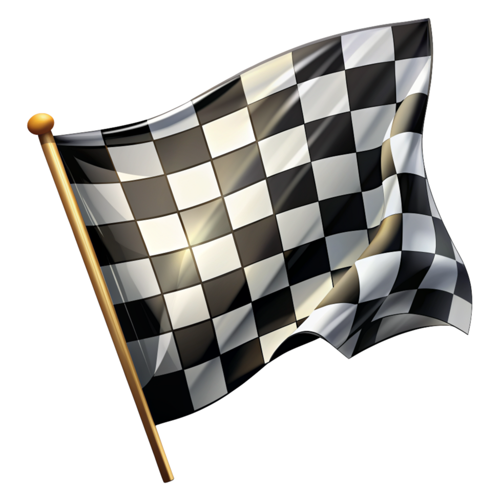 Black and White Checkered Flag Illustration png