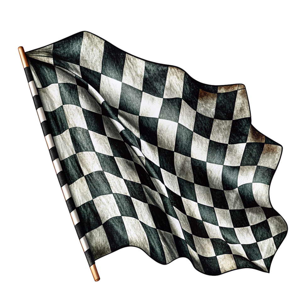 Illustration Image of Black and White Checkered Flag png