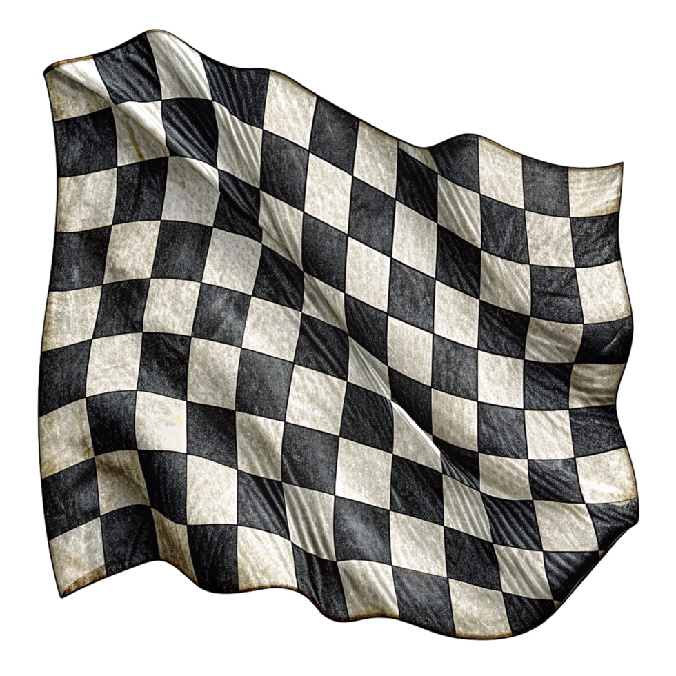 Design of Black and White Checkered Flag png
