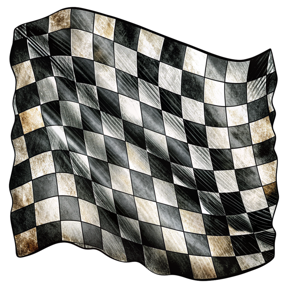 Graphic Design of Black and White Checkered Flag png