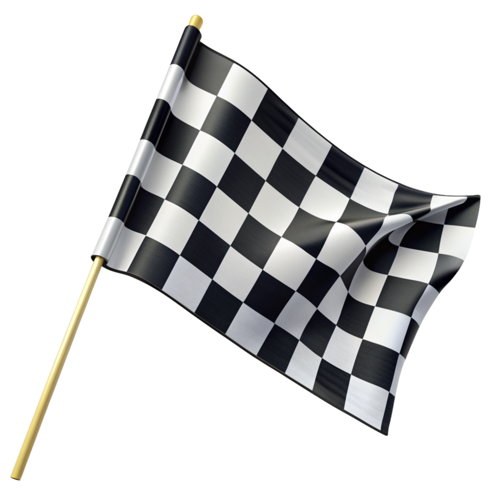 Black and White Checkered Flag Object png