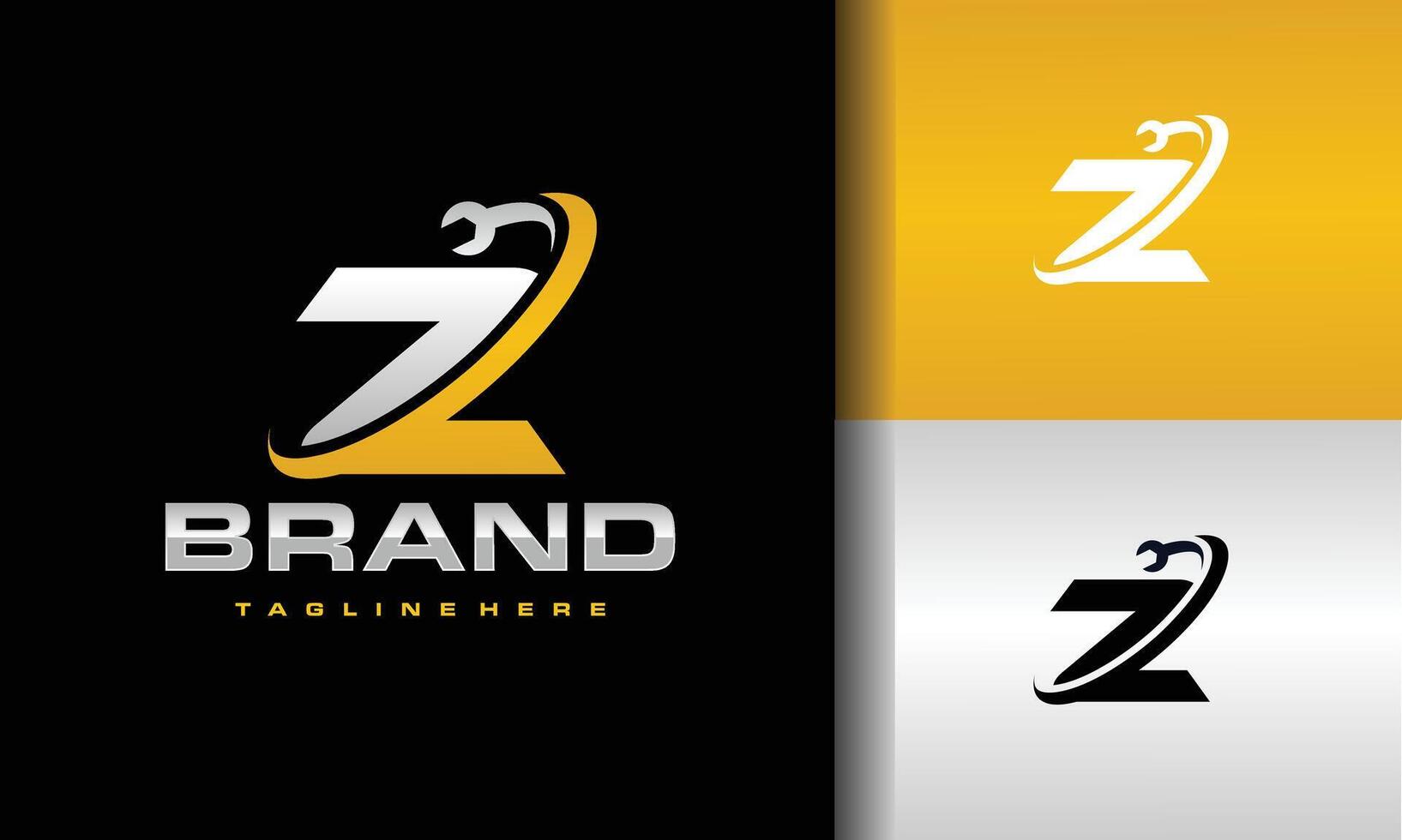 letter Z wrench circle logo vector