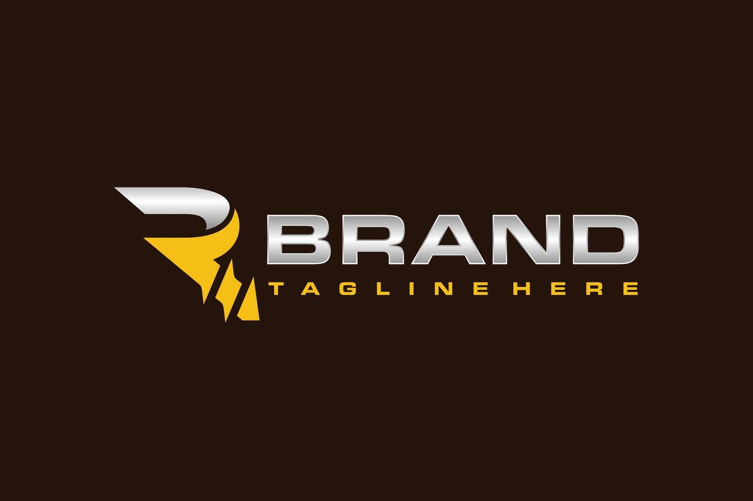 letter R drill bit logo vector