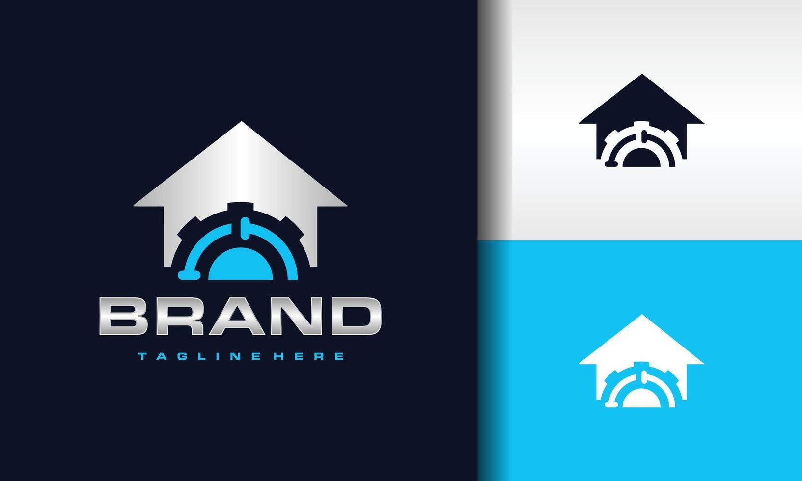 home semicircular pipe logo vector