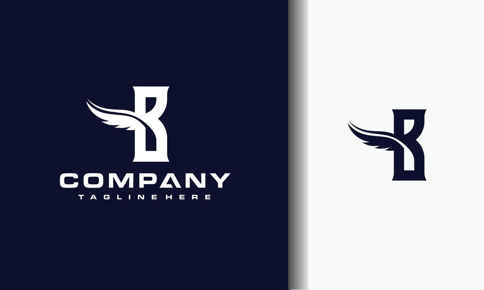 wing B letter logo vector