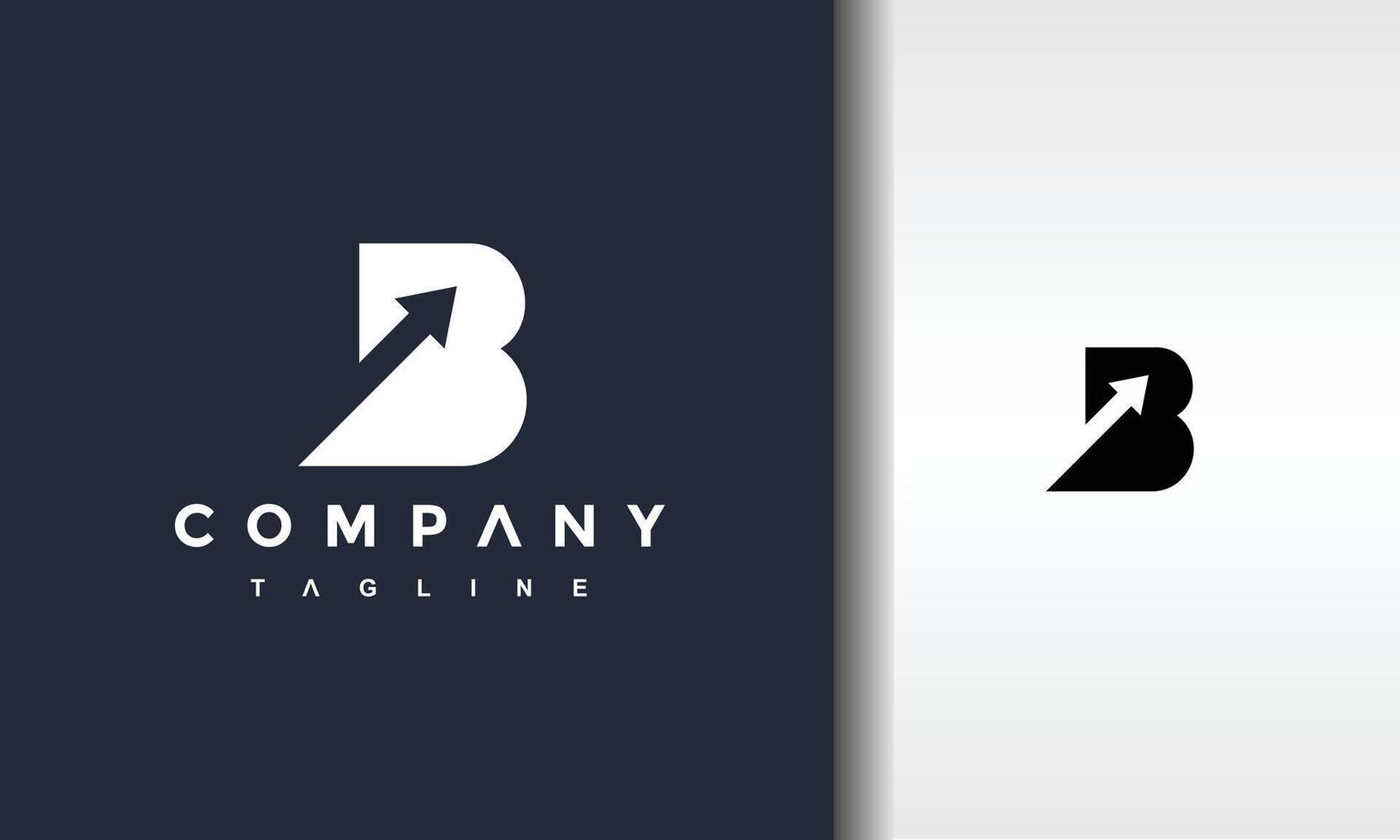 letter B arrow up logo vector