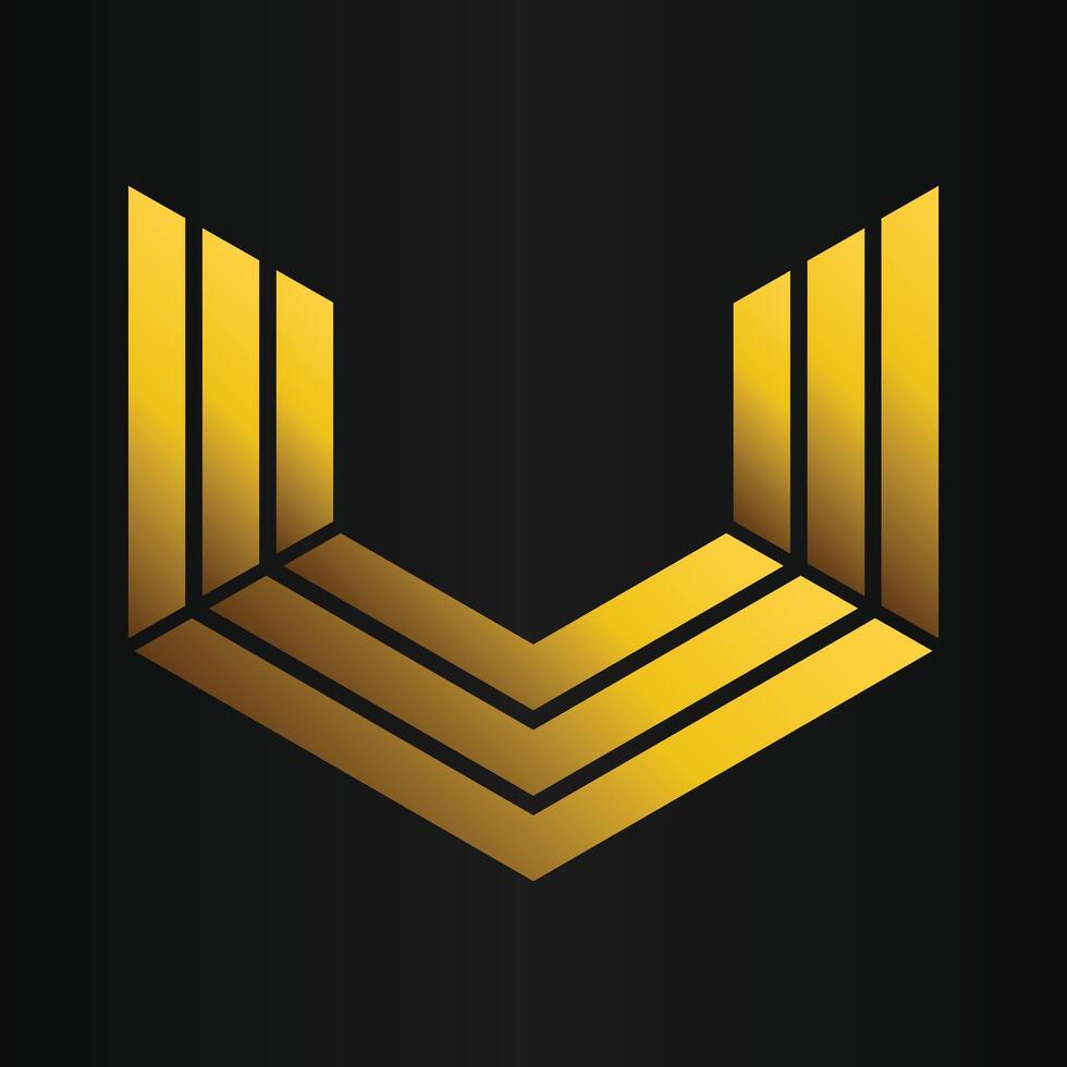 luxury black background with abstract golden geometric hexagon shape vector