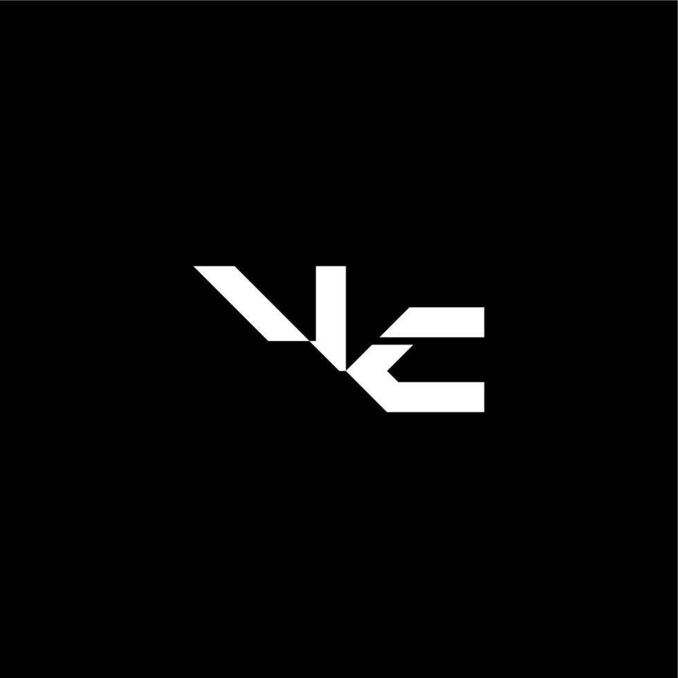 bold futuristic concept VC modern monogram initial letter techno style vector