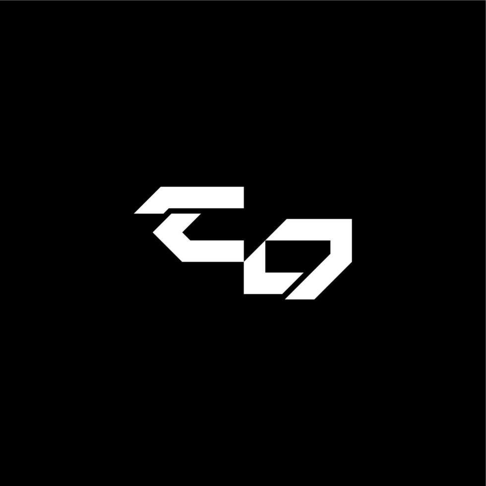 modern monogram initial bold futuristic concept CD techno style letter vector