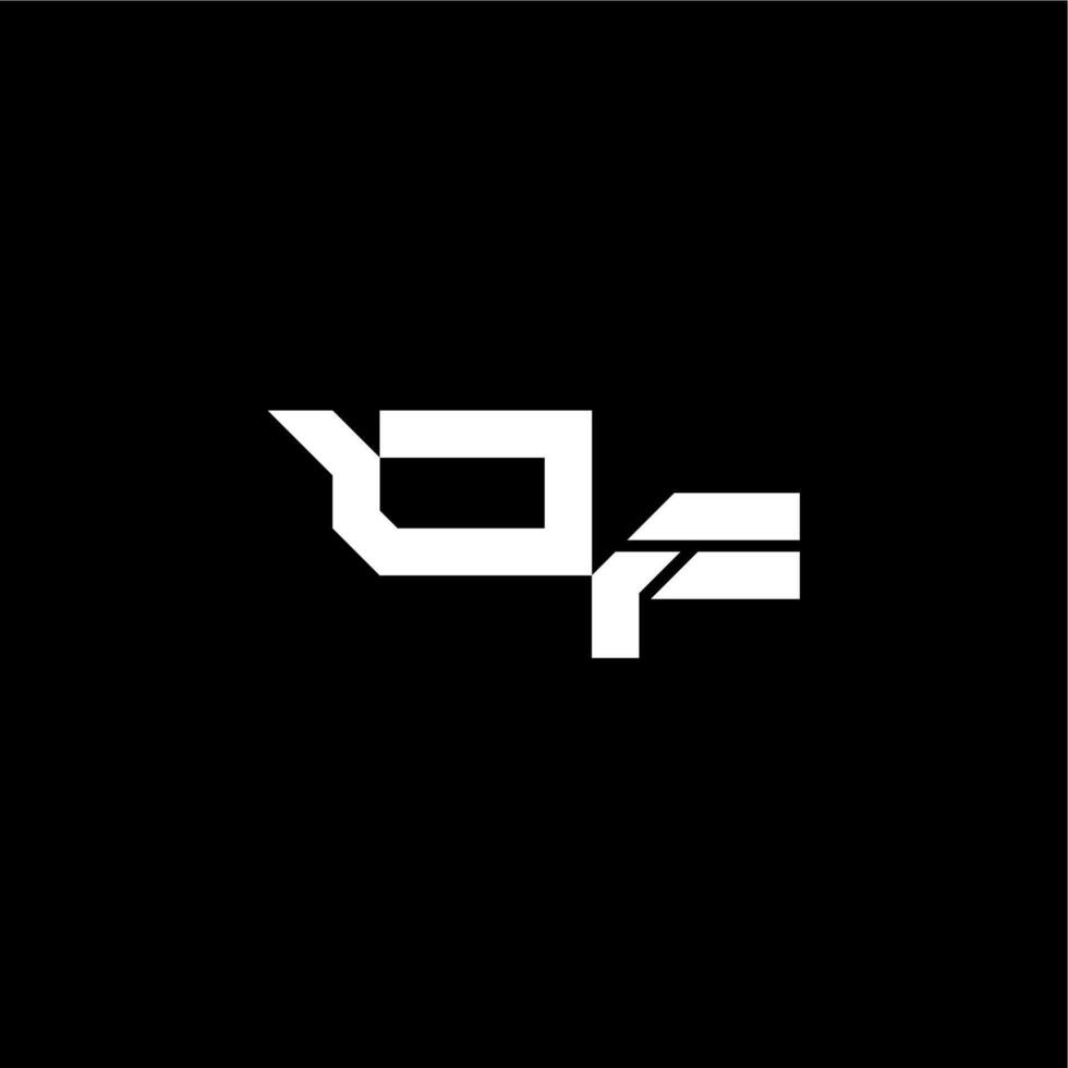 modern monogram initial bold futuristic concept OF techno style letter vector