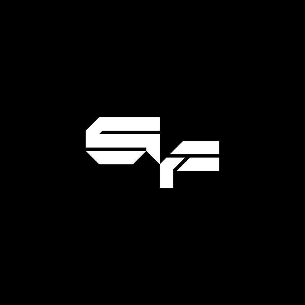 modern monogram initial bold futuristic concept SF techno style letter vector
