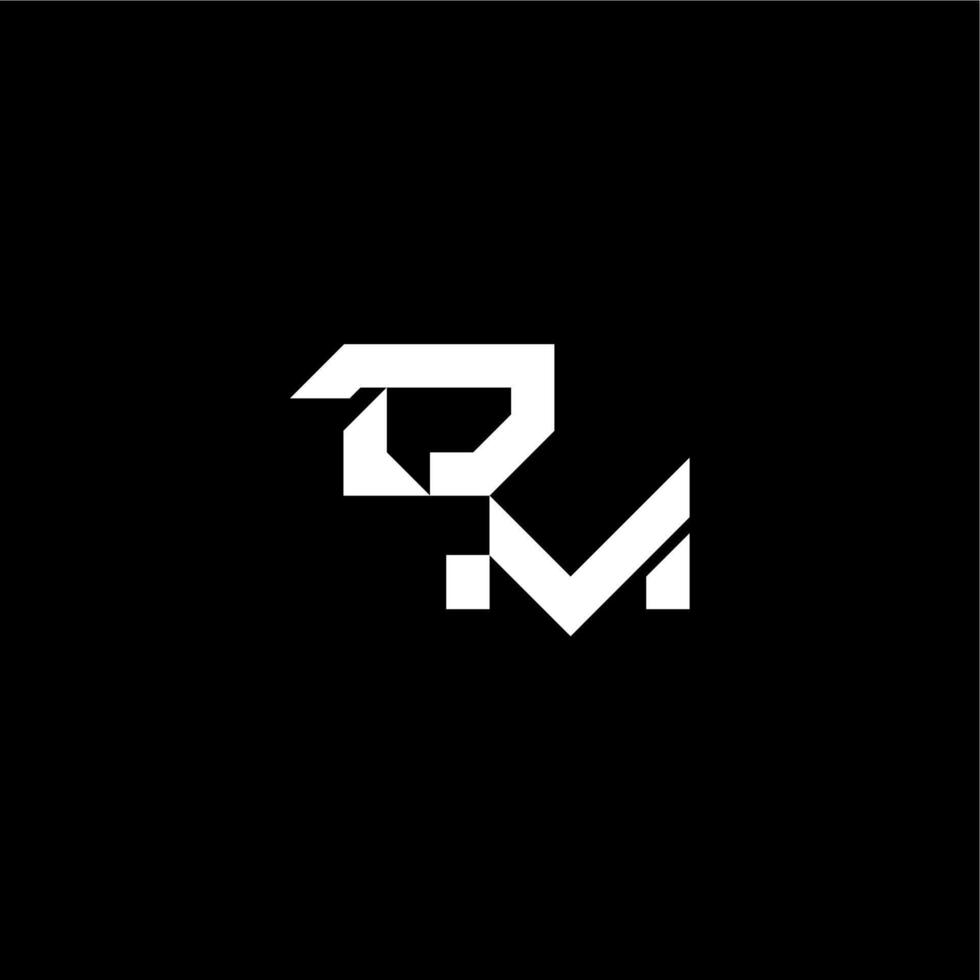 techno style DM bold futuristic concept modern monogram initial letter vector
