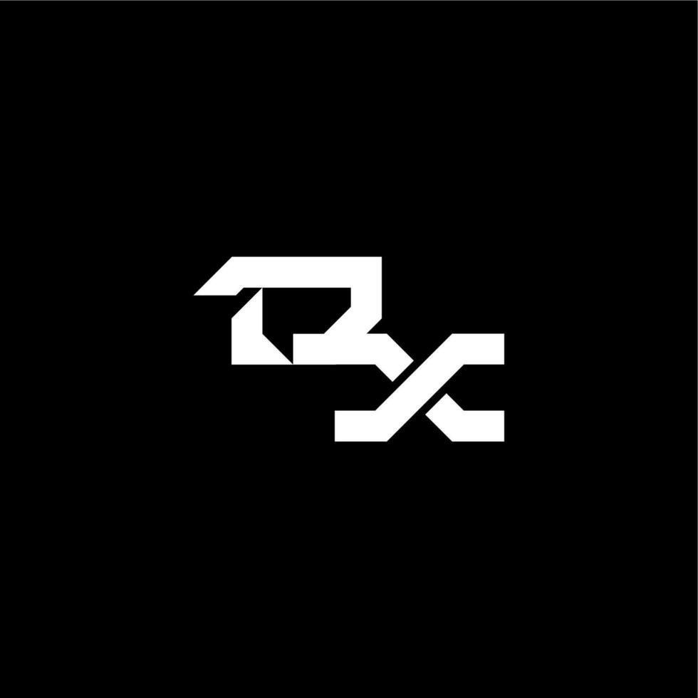 techno style DX bold futuristic concept modern monogram initial letter vector