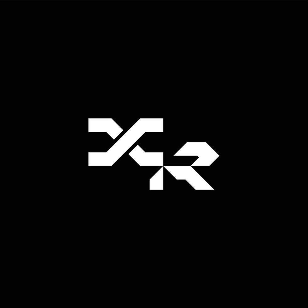 XR letter bold futuristic concept techno style modern monogram initial vector