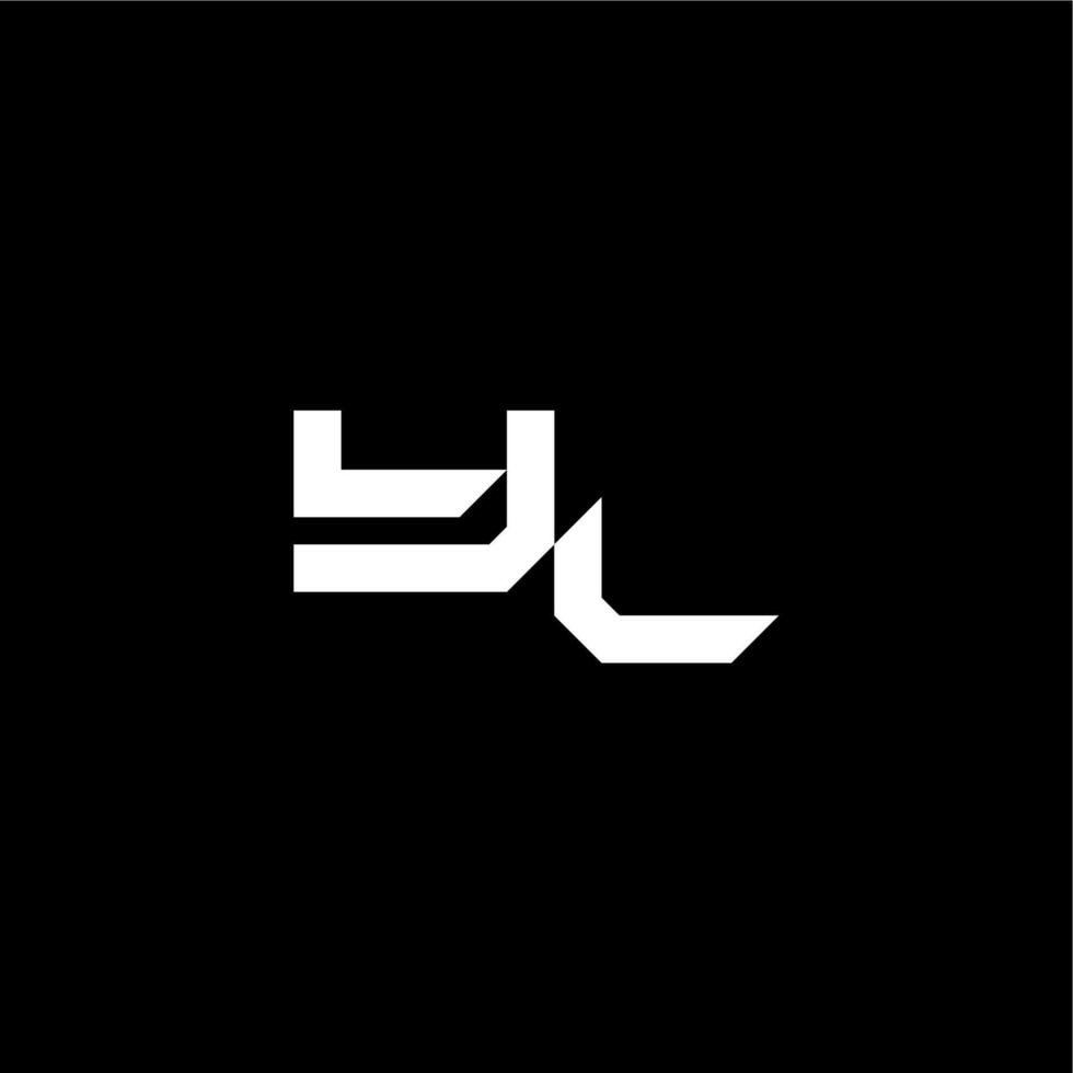 YL letter bold futuristic concept techno style modern monogram initial vector