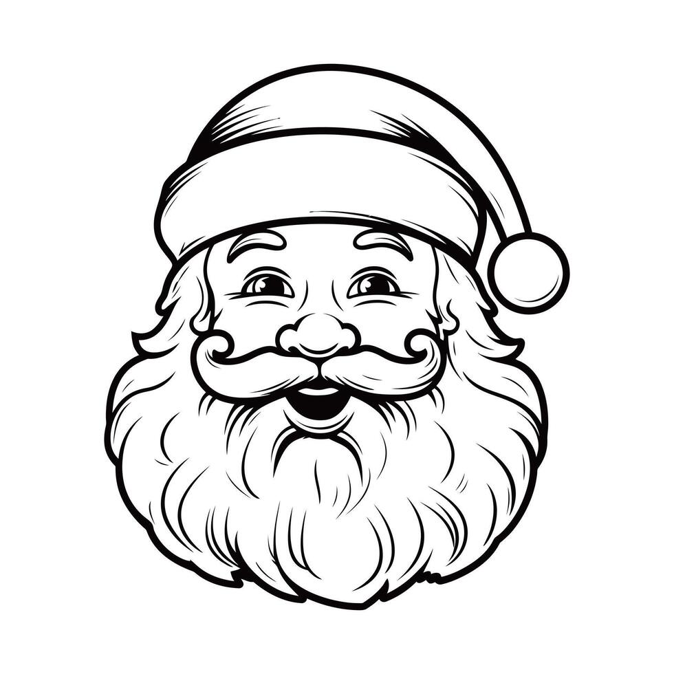 illustration of a smiling Santa Claus vector
