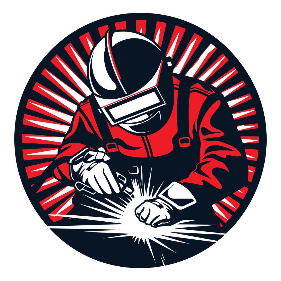 illustration of iron craftsman on white background vector
