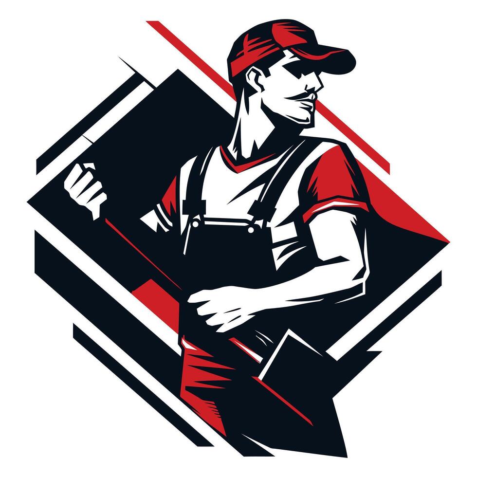illustration of a craftsman on a white background vector