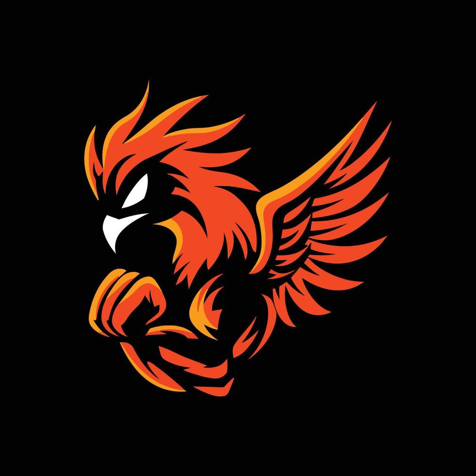Illustration of a chicken mascot, as a choice of logo and graphic on a black background vector