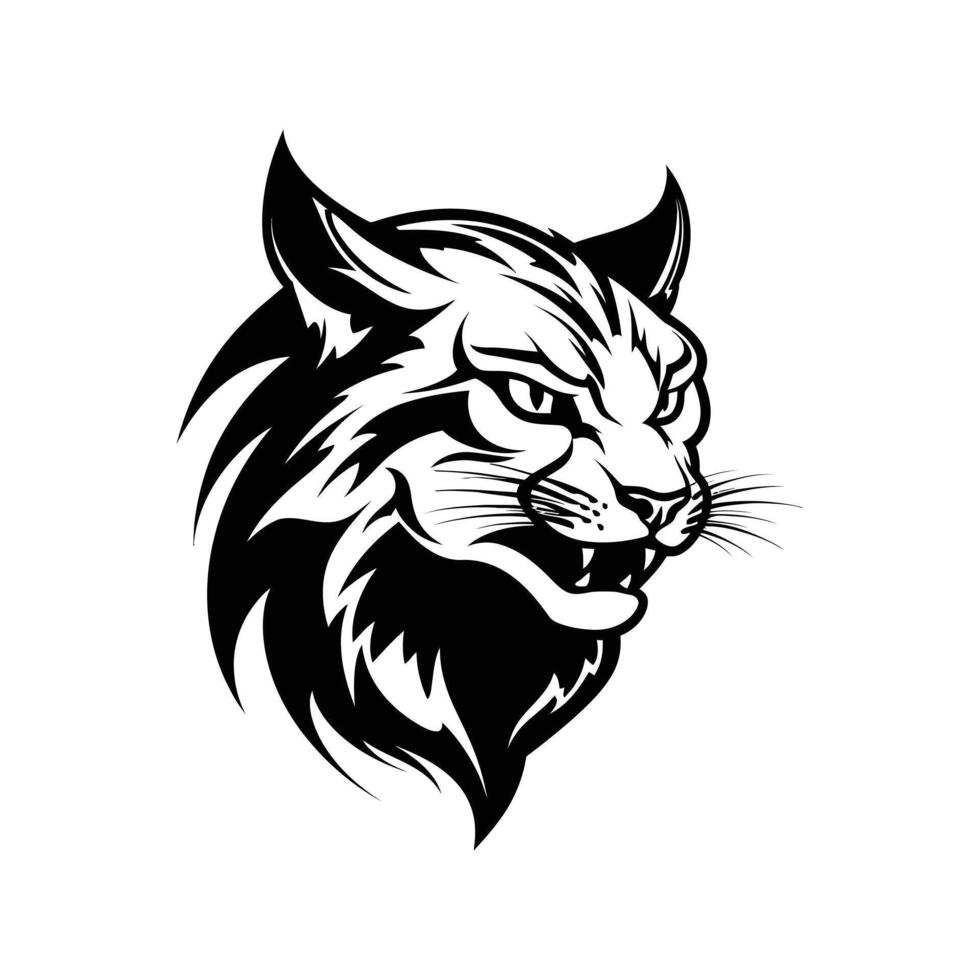 Illustration of angry lion head mascot, as choice of logo and graphic on white background vector
