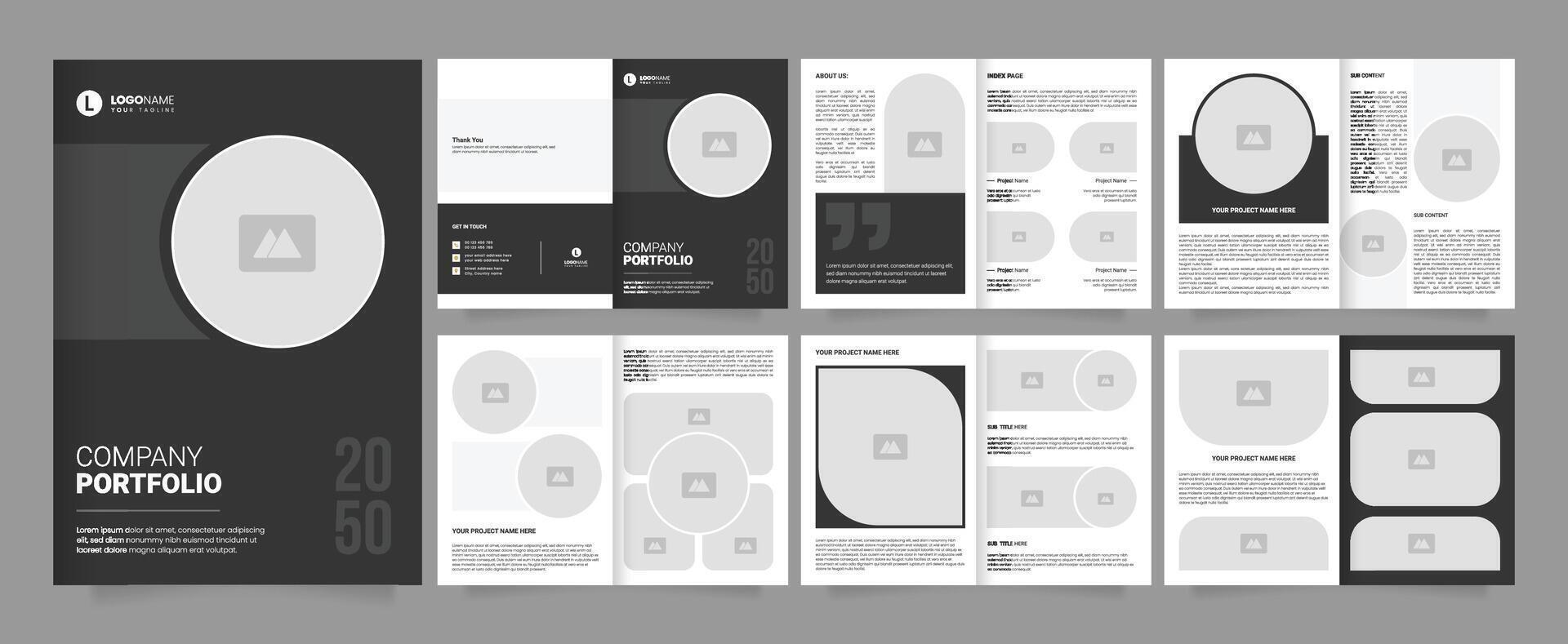 Architecture portfolio brochure or portfolio template design vector