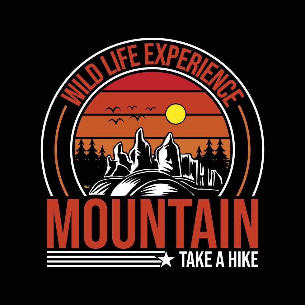 Mountain t shirt design vector