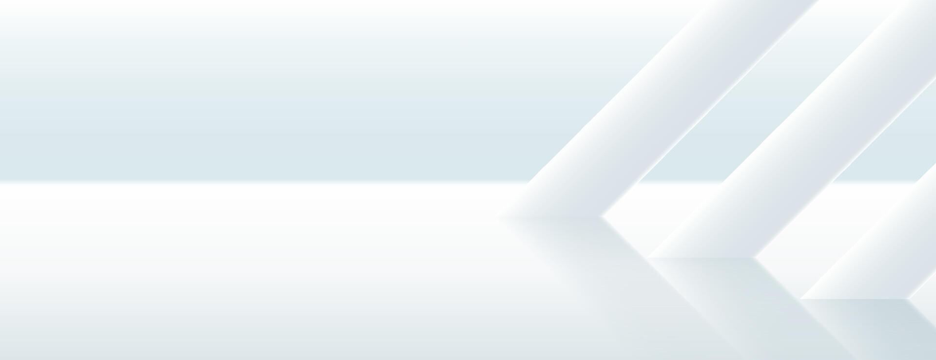 3d white architecture background with inclined pole vector