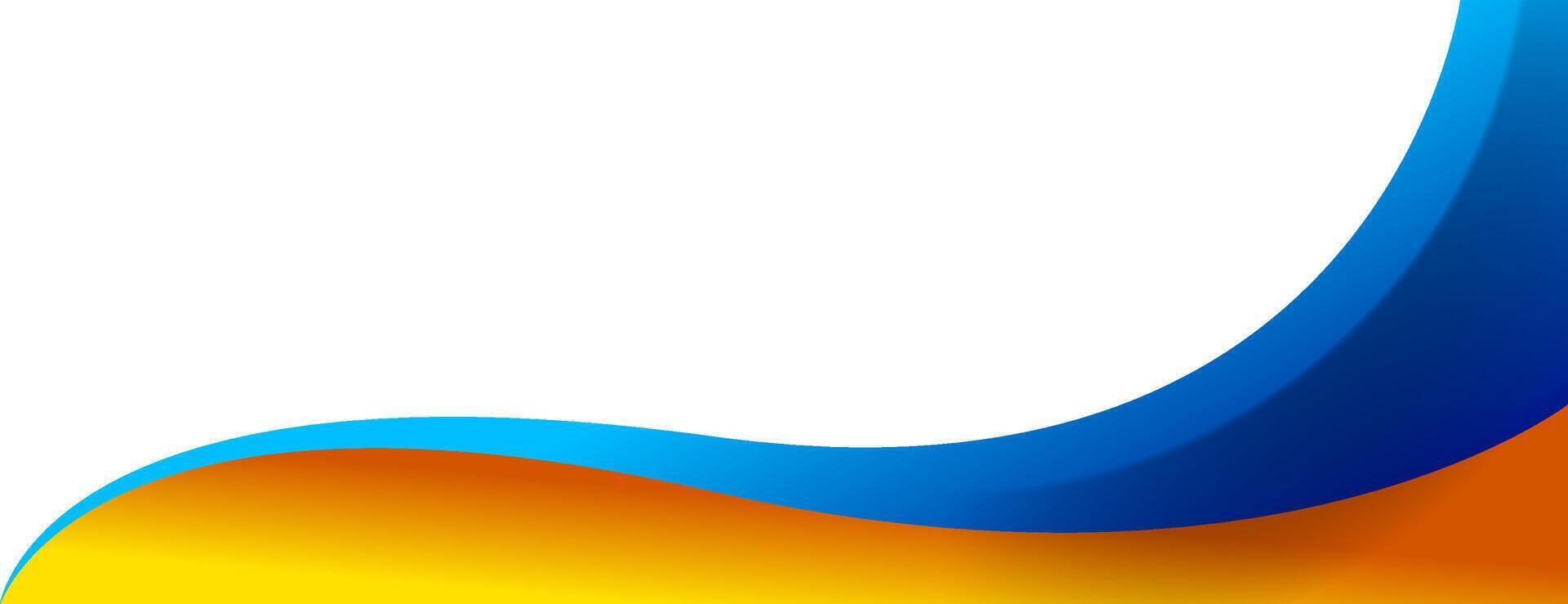 blue and yellow wave background for corporate banner design, business poster, presentation vector