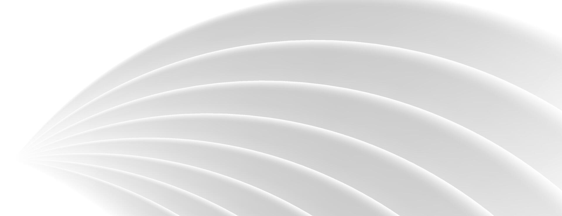 3d white abstract background with layered wavy shapes vector