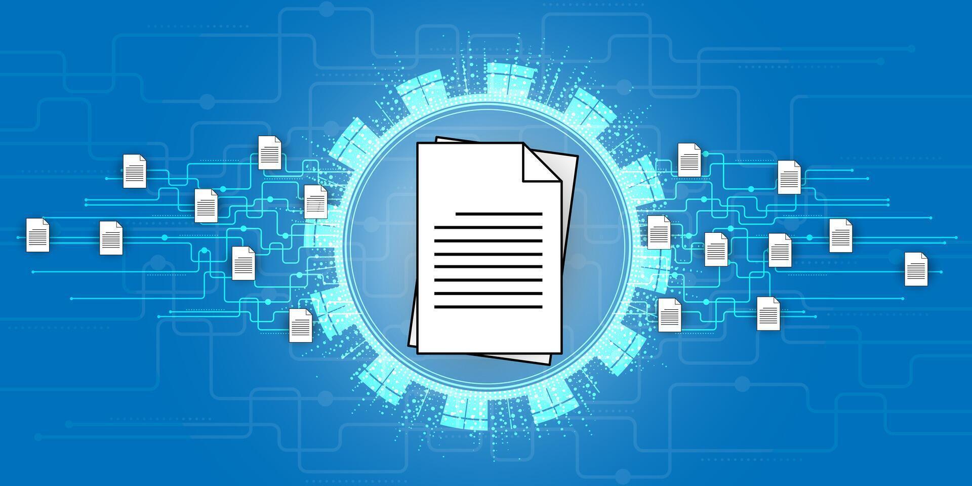 Document management data system business vector