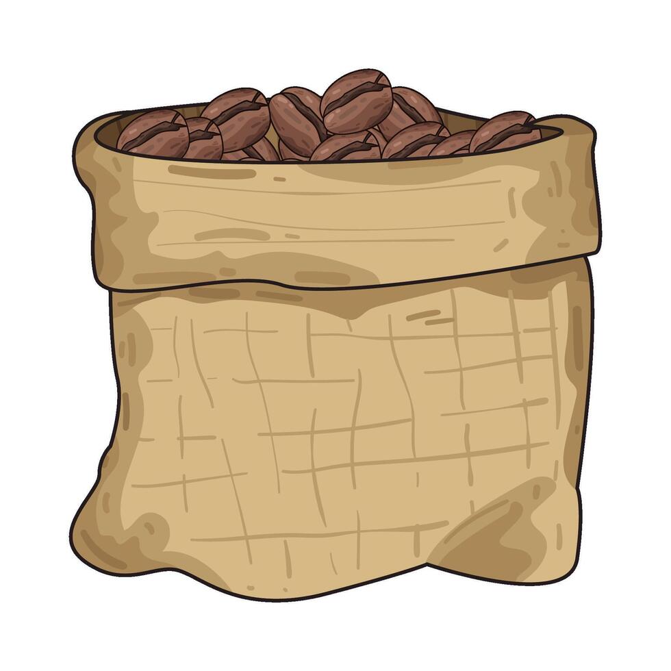 Illustration of coffee bean vector