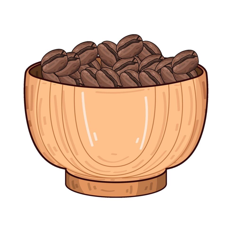 Illustration of coffee bean vector