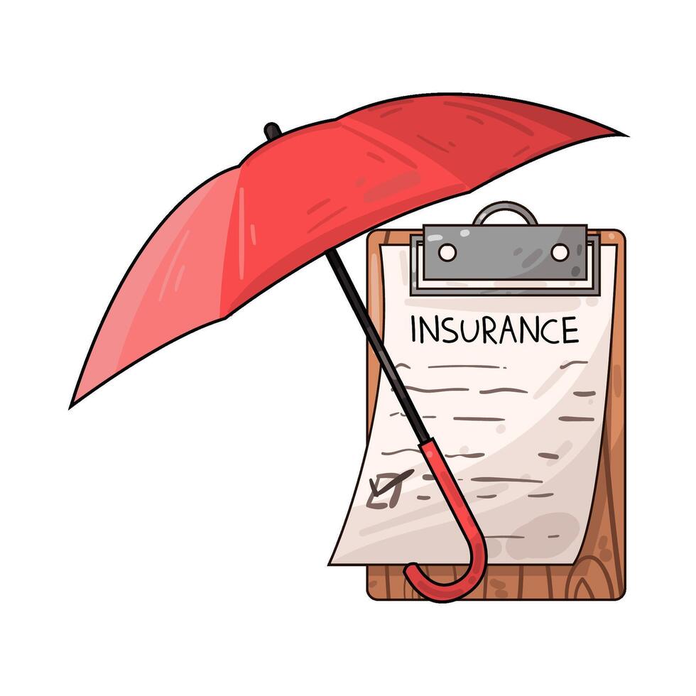 Illustration of insurance policy vector