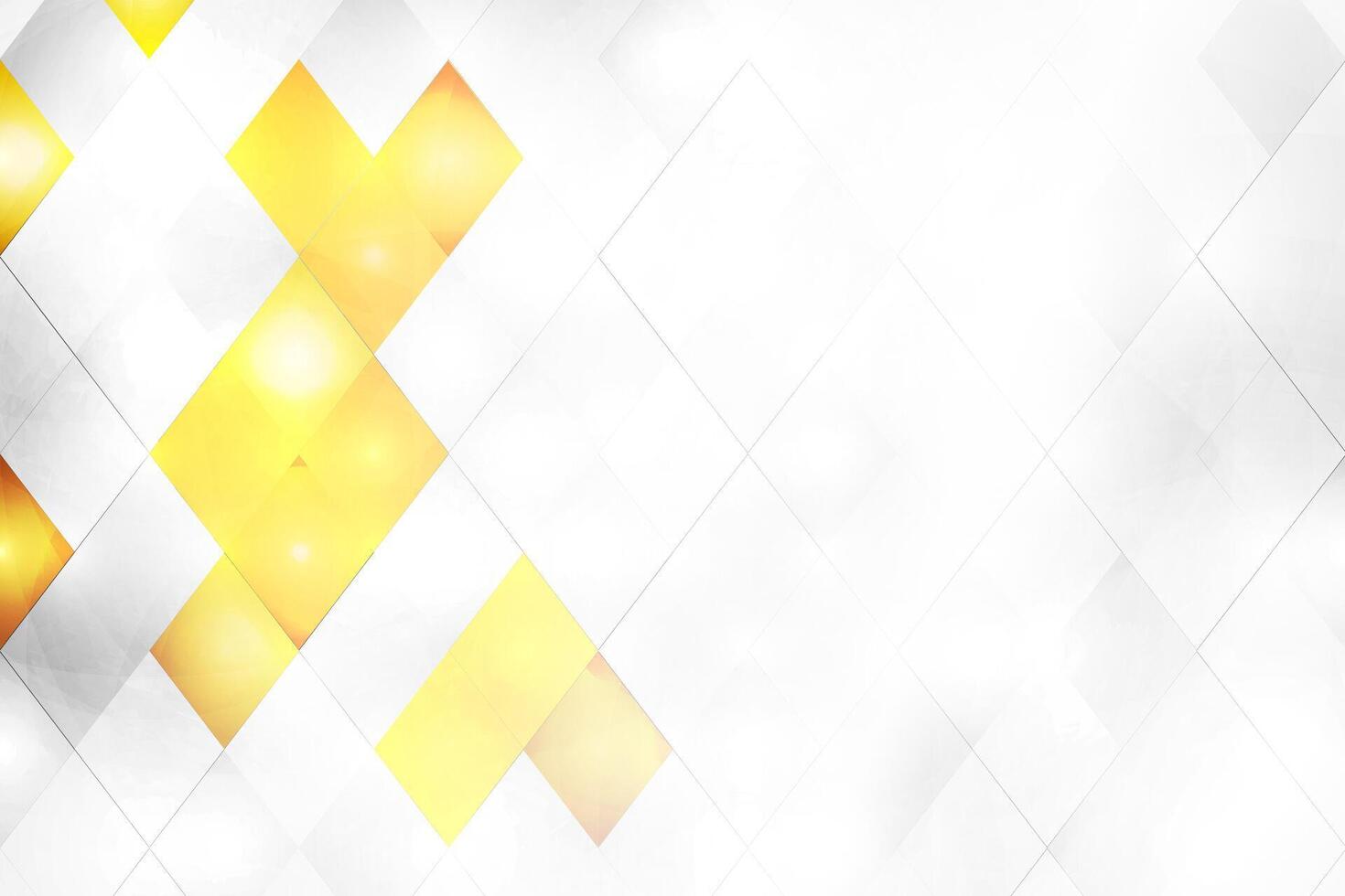 White gray and yellow diamond geometric pattern vector